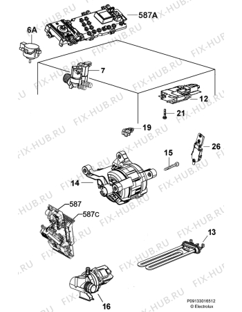 Схема №2 L51060TL с изображением Модуль (плата) для стиральной машины Aeg 973913217543013